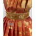 Kids Silk Frock Pattu Gown with Lotus Aari Work and Elephant Border